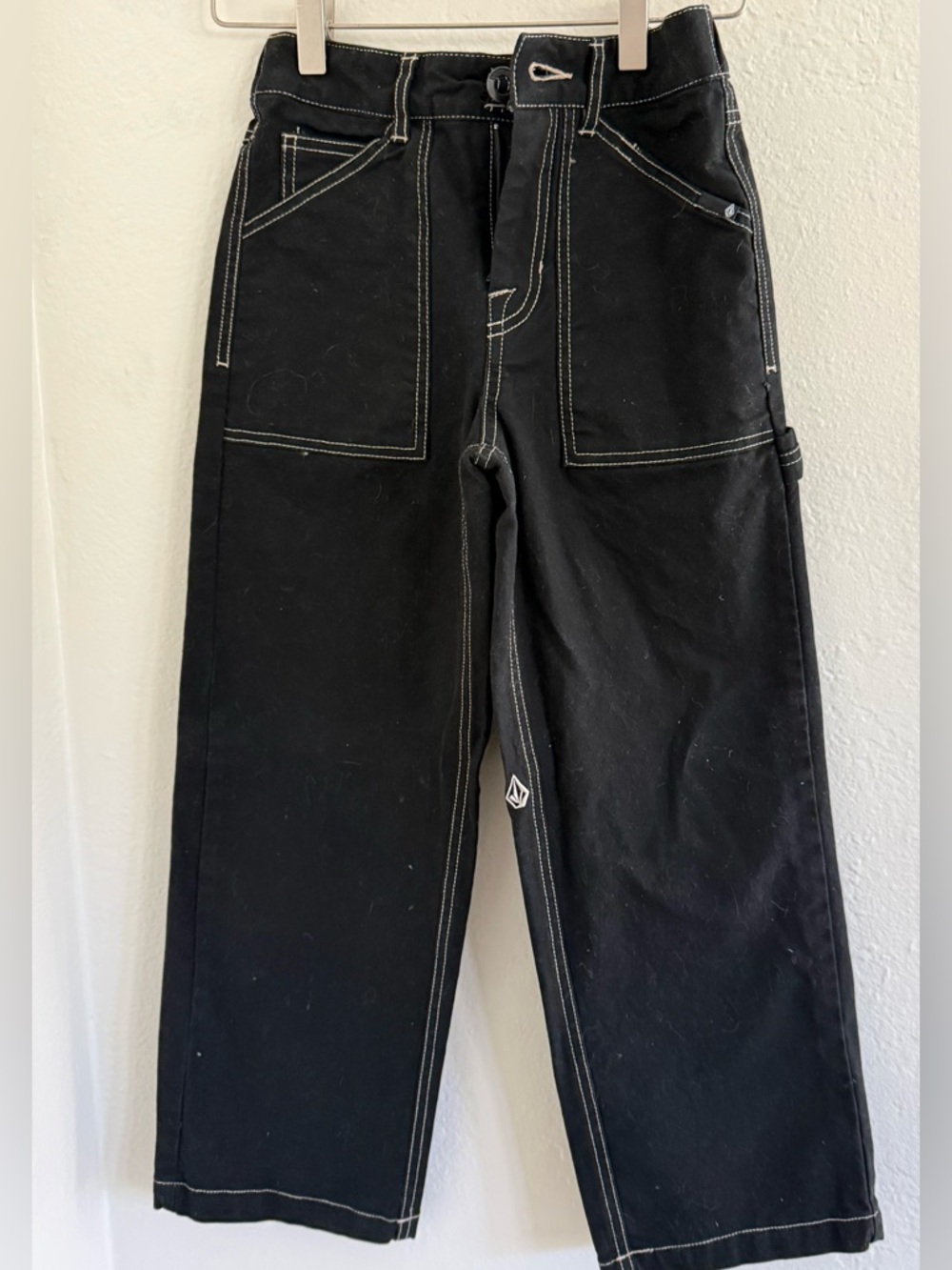 Volcom wide leg black pants. S/8Y